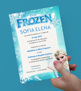 Frozen, invitatie botez